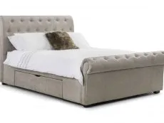 Julian Bowen Julian Bowen Ravello Mink Chenille Fabric 2 Drawer Storage Bed Frame
