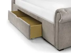 Julian Bowen Julian Bowen Ravello Mink Chenille Fabric 2 Drawer Storage Bed Frame