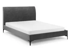 Julian Bowen Julian Bowen Sanderson Diamond Grey Quilted Velvet Bed Frame