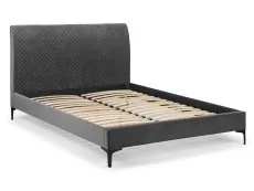 Julian Bowen Julian Bowen Sanderson Diamond Grey Quilted Velvet Bed Frame