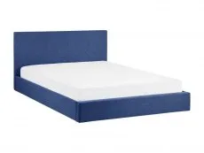 Julian Bowen Julian Bowen Rialto Dark Blue Linen Fabric Ottoman Bed Frame
