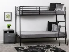 Seconique Seconique Brandon 3ft Black Metal Bunk Bed Frame