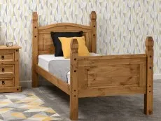 Seconique Seconique Corona Wax Pine Wooden Bed Frame (High Footend)