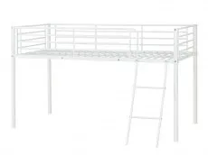 Seconique Seconique Kora 3ft Single White Metal Mid Sleeper Bed Frame