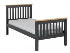 Seconique Seconique Monaco Grey and Oak Wooden Bed Frame (High Footend)