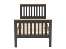 Seconique Seconique Monaco Grey and Oak Wooden Bed Frame (High Footend)