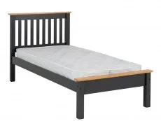 Seconique Seconique Monaco 3ft Single Grey and Oak Wooden Bed Frame (Low Footend)