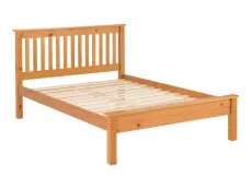 Seconique Monaco 4ft6 Double Antique Pine Wooden Bed Frame (Low Footened)