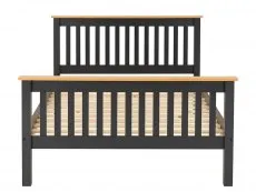 Seconique Seconique Monaco Grey and Oak Wooden Bed Frame (High Footend)