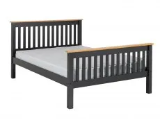 Seconique Seconique Monaco Grey and Oak Wooden Bed Frame (High Footend)