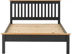 Seconique Seconique Monaco 4ft6 Double Grey and Oak Wooden Bed Frame (Low Footend)