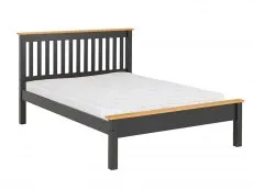 Seconique Seconique Monaco Grey and Oak Wooden Bed Frame (Low Footend)
