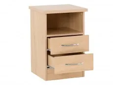 Seconique Seconique Nevada Sonoma Oak 2 Drawer Bedside Table