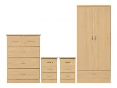 Seconique Seconique Nevada Sonoma Oak 4 Piece Furniture Package