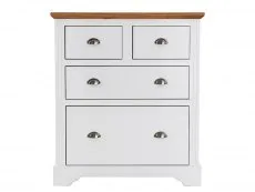 Seconique Seconique Toledo White and Oak 2+2 Drawer Chest of Drawers