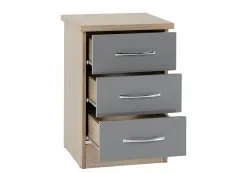 Seconique Seconique Nevada Grey Gloss and Oak 4 Piece Bedroom Furniture Package