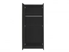 Seconique Malvern Black 2 Door Double Wardrobe