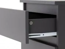 Seconique Seconique Malvern Grey 3 Drawer Bedside Table