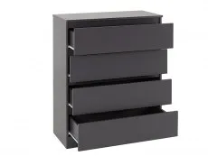 Seconique Seconique Malvern Grey 4 Drawer Chest of Drawers