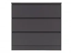 Seconique Seconique Malvern Grey 3 Drawer Low Chest of Drawers