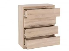 Seconique Malvern Sonoma Oak 4 Drawer Chest of Drawers