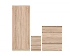 Seconique Seconique Malvern Sonoma Oak 3 Piece Bedroom Furniture Package