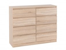 Seconique Seconique Malvern Sonoma Oak 4+4 Drawer Chest of Drawers