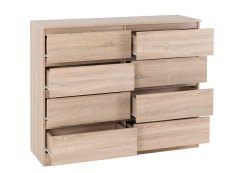 Seconique Seconique Malvern Sonoma Oak 4+4 Drawer Chest of Drawers