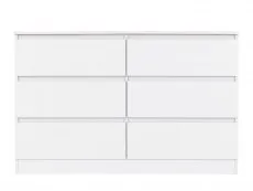 Seconique Seconique Malvern White 3+3 Drawer Chest of Drawers