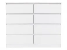 Seconique Seconique Malvern White 4+4 Drawer Chest of Drawers