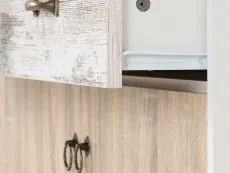 Seconique Seconique Nordic White and Oak 2 Door 2 Drawer Sideboard