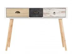 Seconique Seconique Nordic White and Oak 3 Drawer Console Table