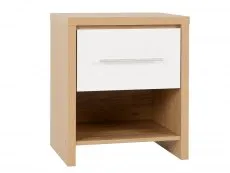 Seconique Seconique Seville White High Gloss and Oak 3 Piece Bedroom Furniture Package