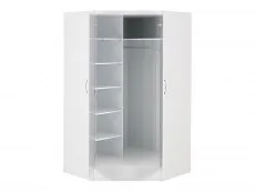 Seconique Seconique Nevada White High Gloss 2 Door Corner Wardrobe