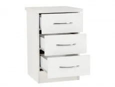 Seconique Seconique Nevada White High Gloss 4 Piece Bedroom Furniture Package