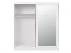 Seconique Seconique Nevada White High Gloss Sliding Mirrored Wardrobe