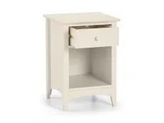 Julian Bowen Julian Bowen Cameo 1 Drawer Ivory Wooden Bedside Table