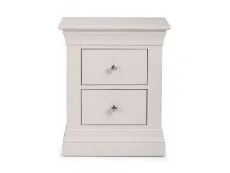 Julian Bowen Julian Bowen Clermont 2 Drawer Light Grey Bedside Table