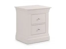 Julian Bowen Clermont 2 Drawer Light Grey Bedside Table