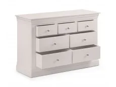 Julian Bowen Julian Bowen Clermont 4+3 Light Grey Chest of Drawers