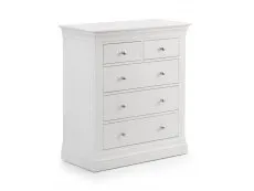 Julian Bowen Julian Bowen Clermont Surf White 3+2 Chest of Drawers