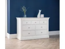 Julian Bowen Julian Bowen Clermont Surf White 4+3 Chest of Drawers