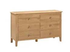 Julian Bowen Cotswold Oak 6 Drawer Chest of Drawers