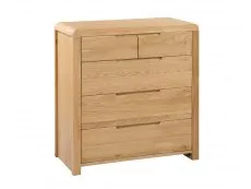 Julian Bowen Julian Bowen Curve 3+2 Oak Chest of Drawers (Assembled)