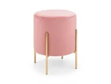 Julian Bowen Julian Bowen Harrogate Pink Velvet Fabric Stool