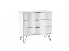 Julian Bowen Julian Bowen Murano Matte White 3 Drawer Chest of Drawers