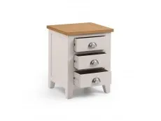 Julian Bowen Julian Bowen Richmond Grey and Oak 3 Drawer Bedside Table (Assembled)