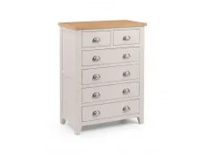 Julian Bowen Richmond Grey and Oak 4+2 Chest of Drawers (Assembled)