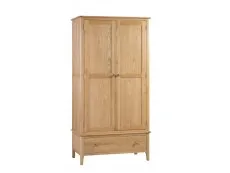 Julian Bowen Julian Bowen Cotswold Oak 2 Door 1 Drawer Wardrobe