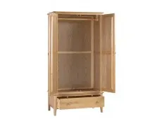 Julian Bowen Cotswold Oak 2 Door 1 Drawer Wardrobe